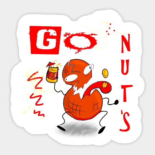 GO NUTS! Sticker by madtownstudio3000
